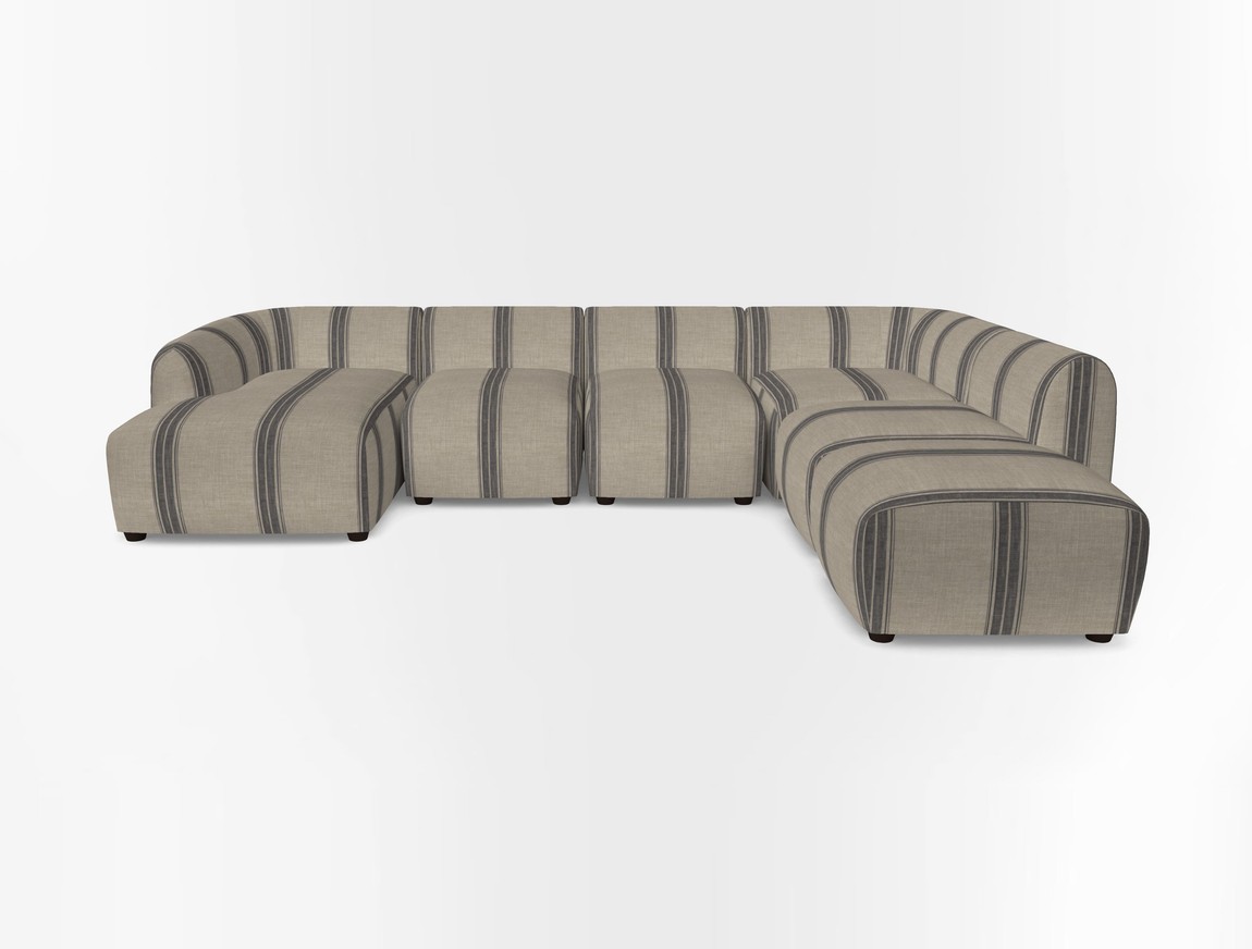 Large chaise group with footstool LHF