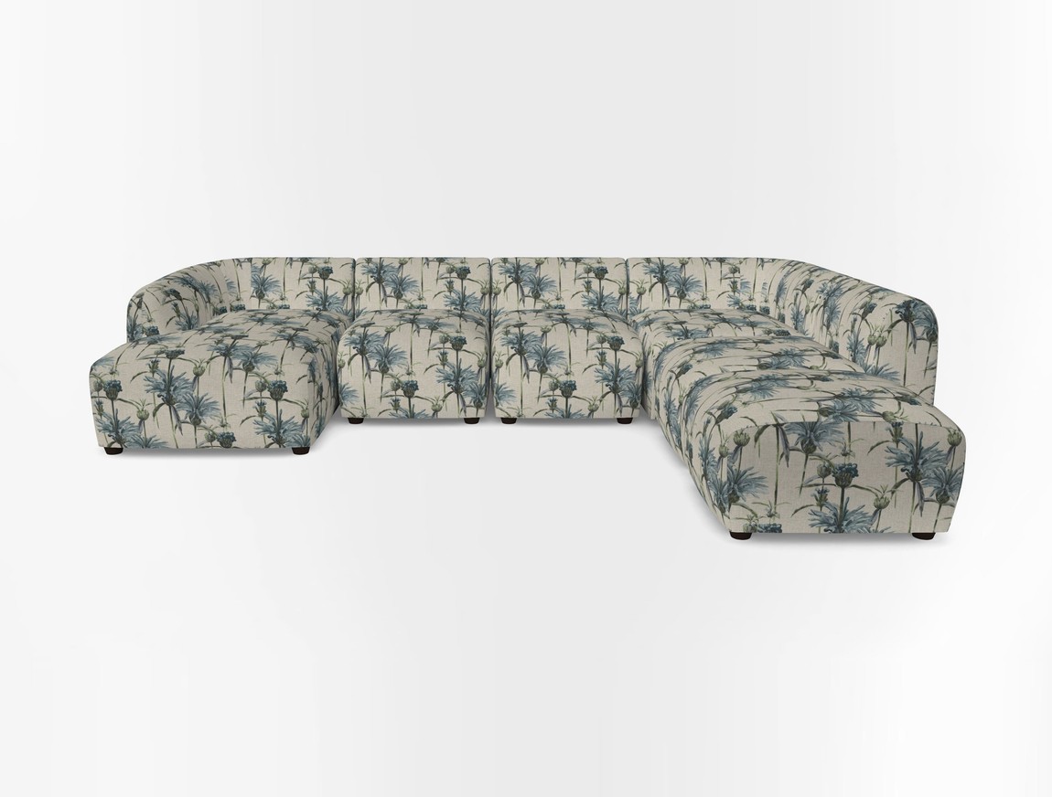 Large chaise group with footstool LHF