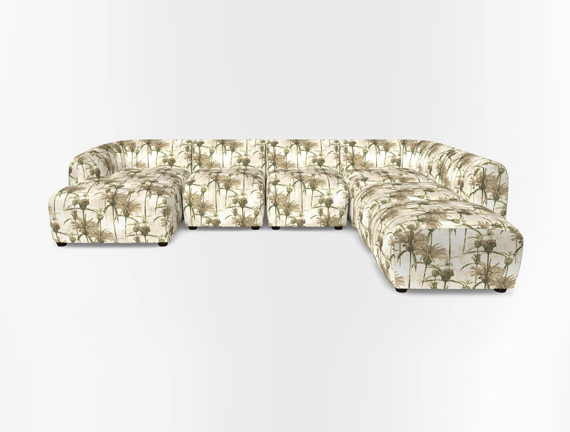 Large chaise group with footstool LHF