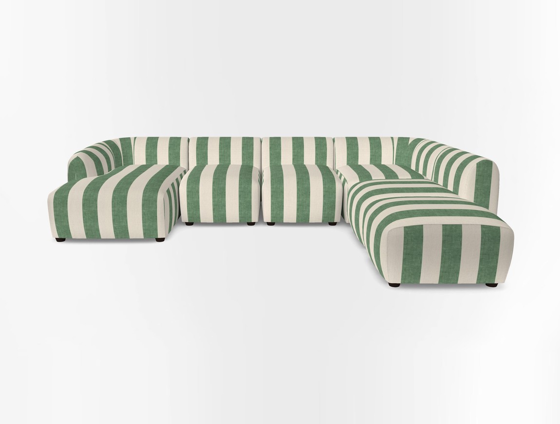 Large chaise group with footstool LHF