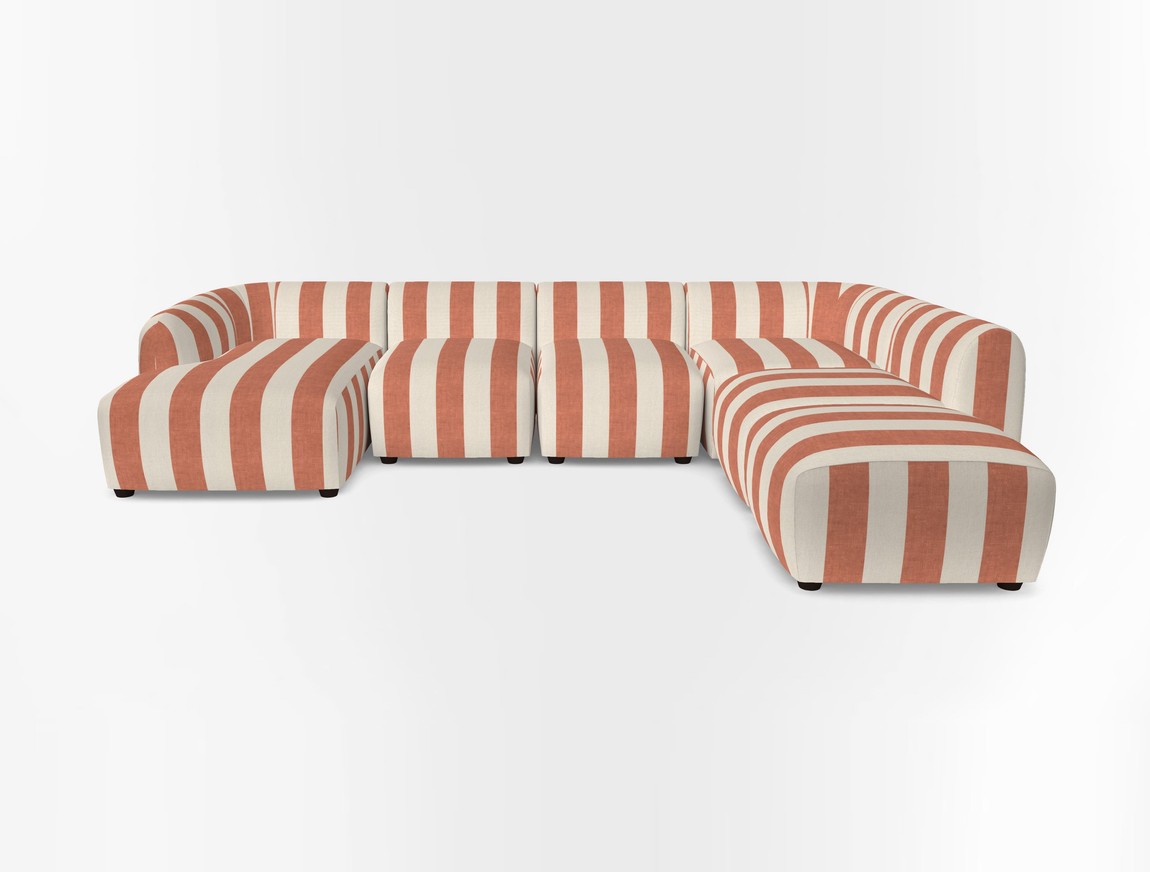 Large chaise group with footstool LHF