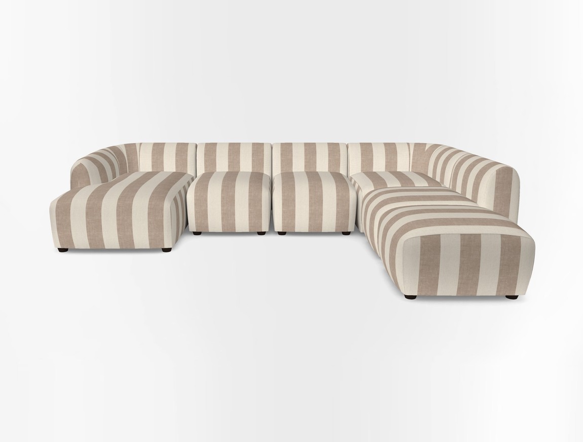 Large chaise group with footstool LHF