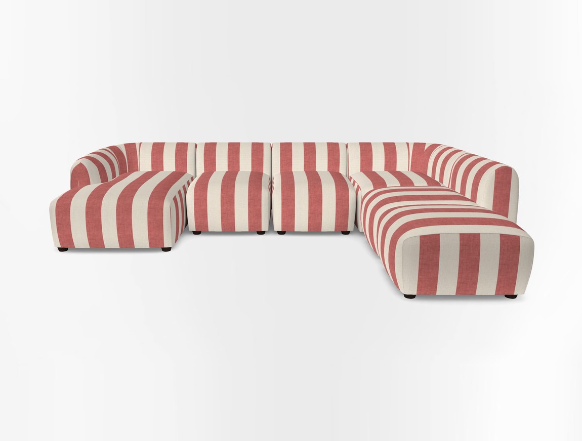 Large chaise group with footstool LHF