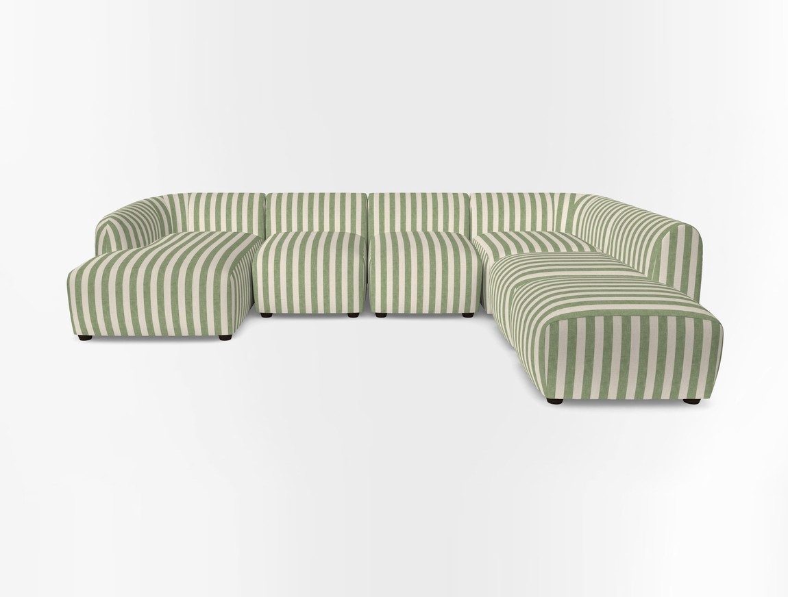 Large chaise group with footstool LHF