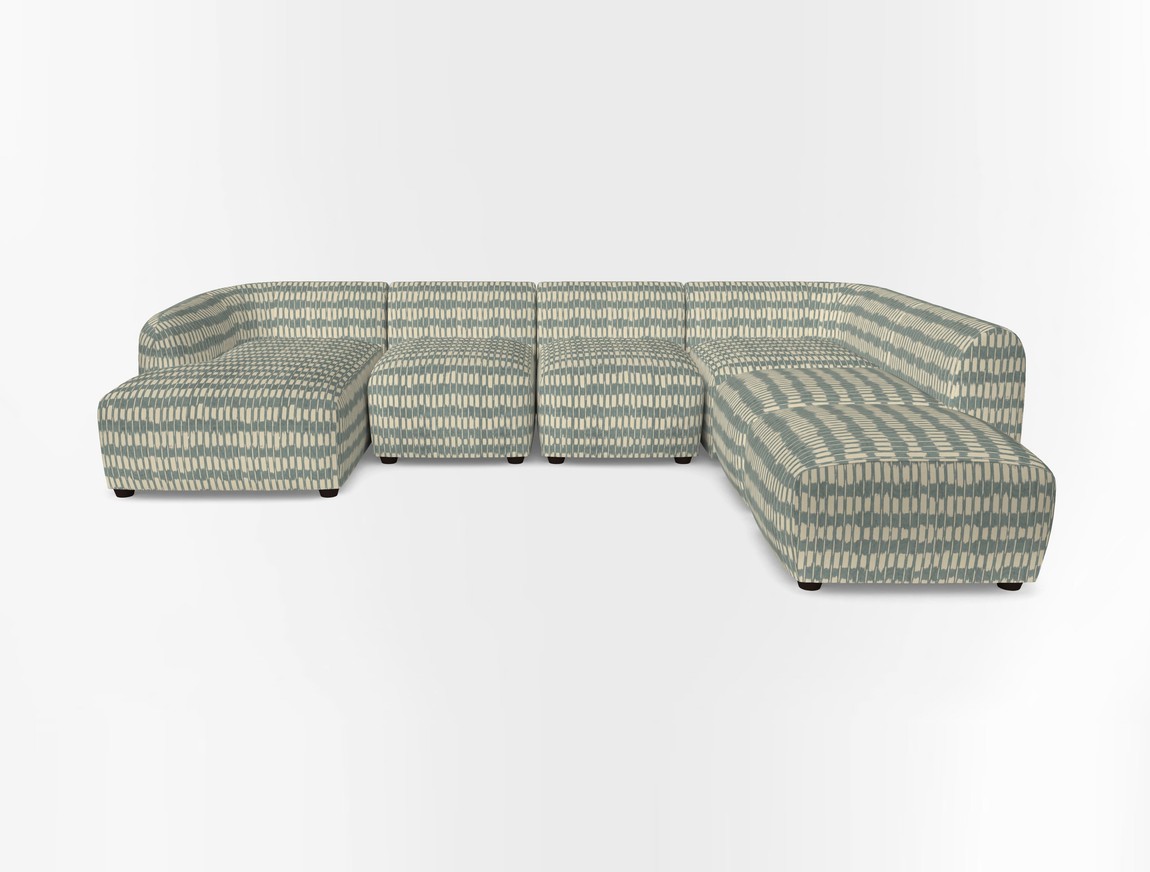 Large  chaise group with footstool LHF