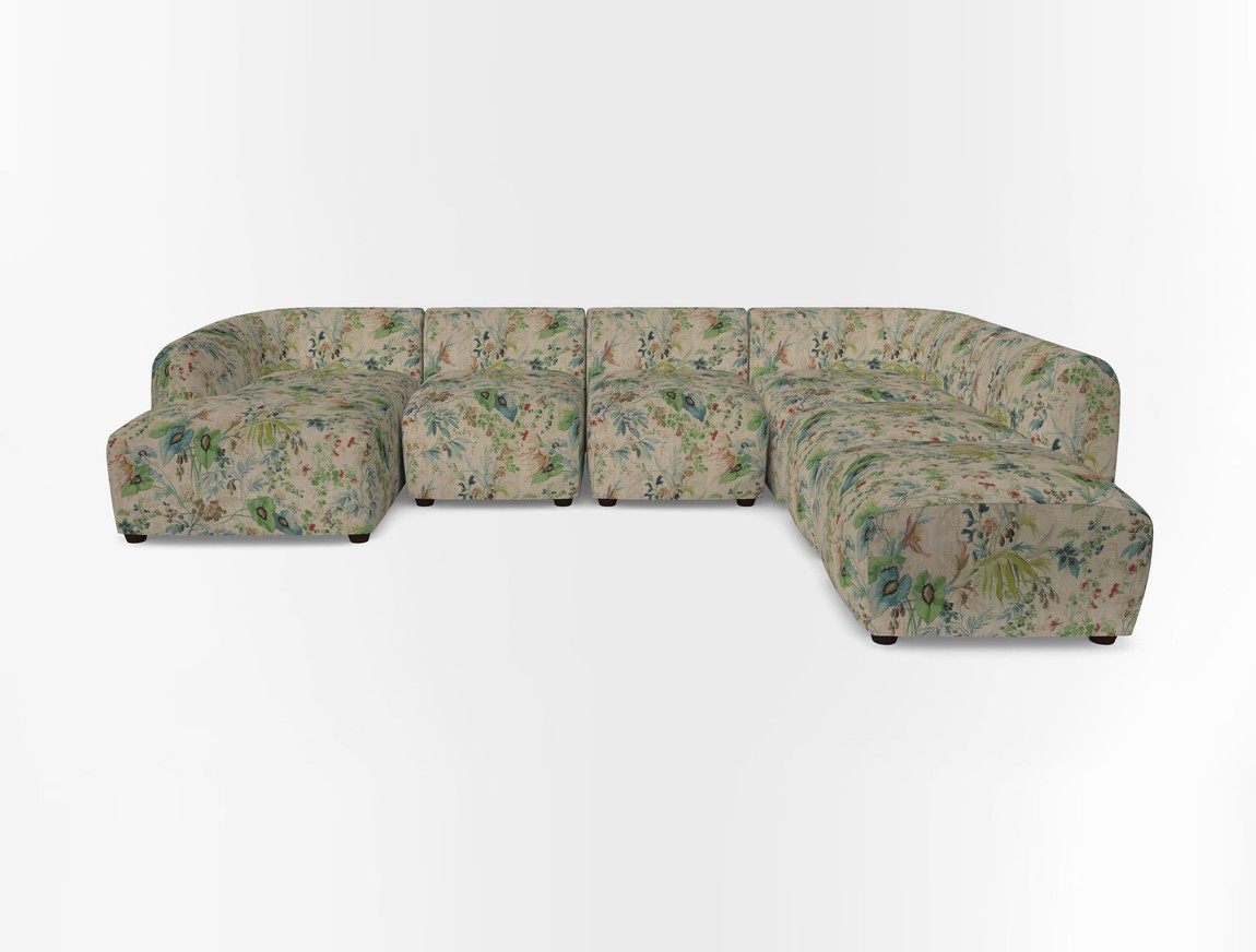 Large chaise group with footstool LHF