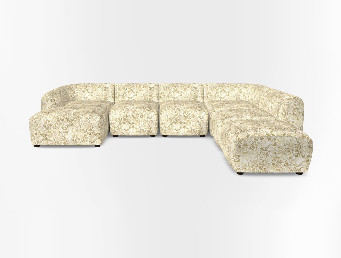 Large chaise group with footstool LHF