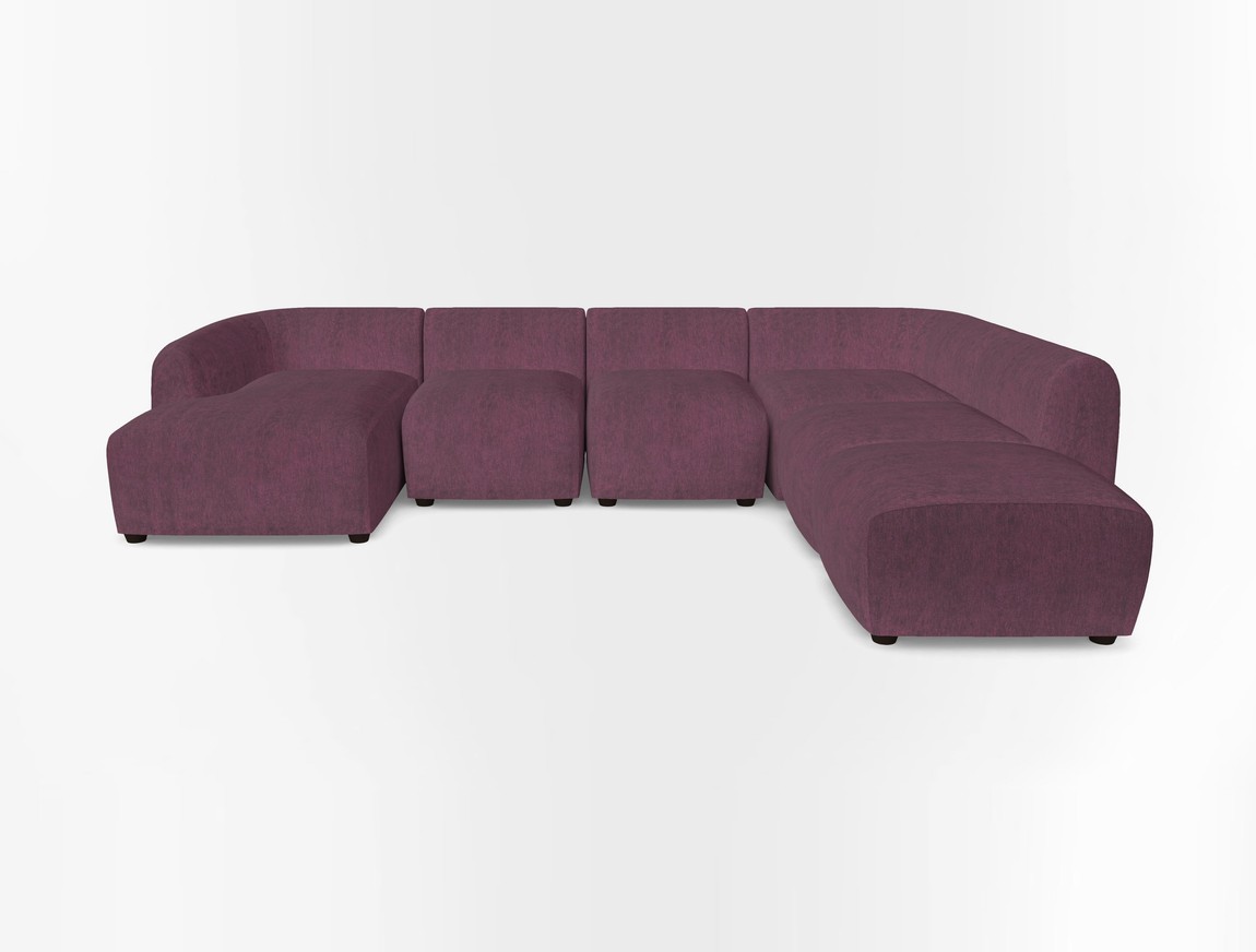 Large chaise group with footstool LHF