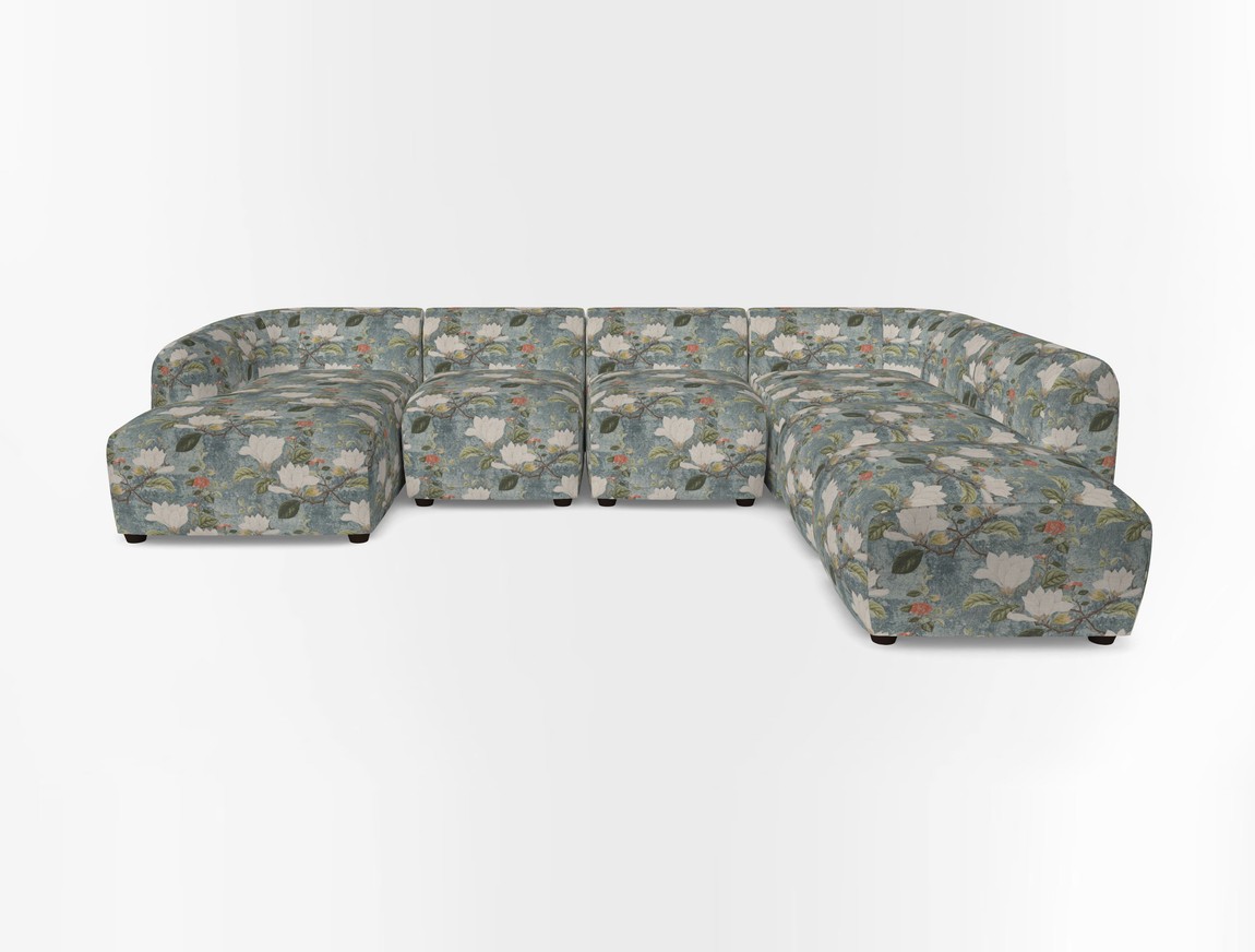 Large chaise group with footstool LHF