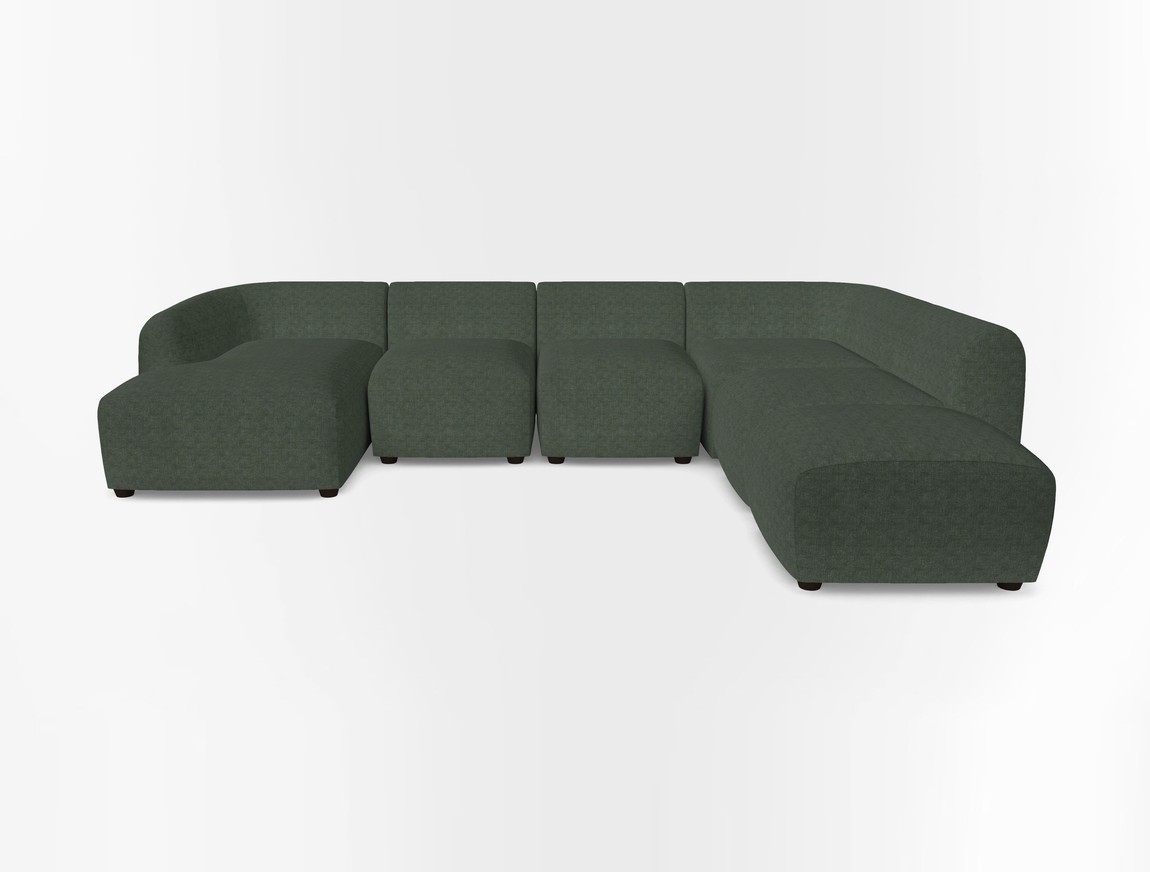 Large chaise group with footstool LHF
