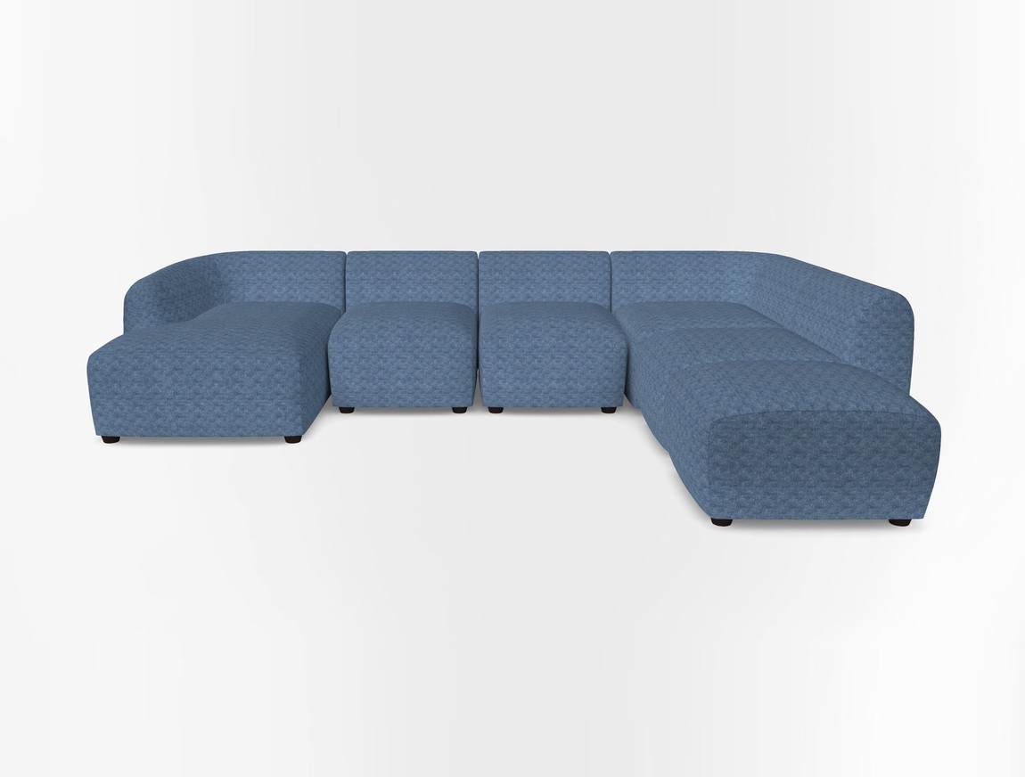 Large chaise group with footstool LHF