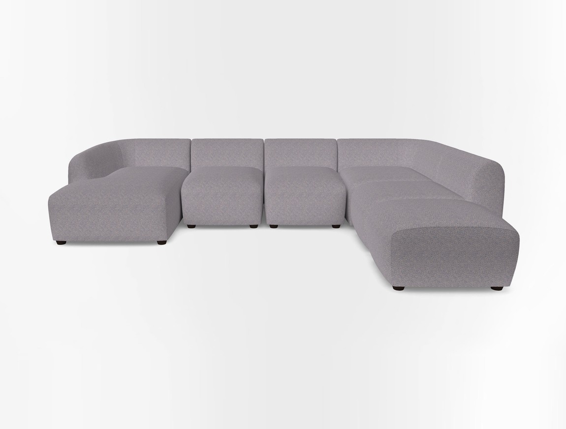 Large chaise group with footstool LHF