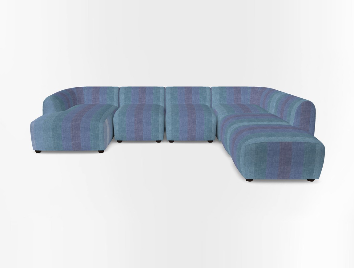 Large chaise group with footstool LHF