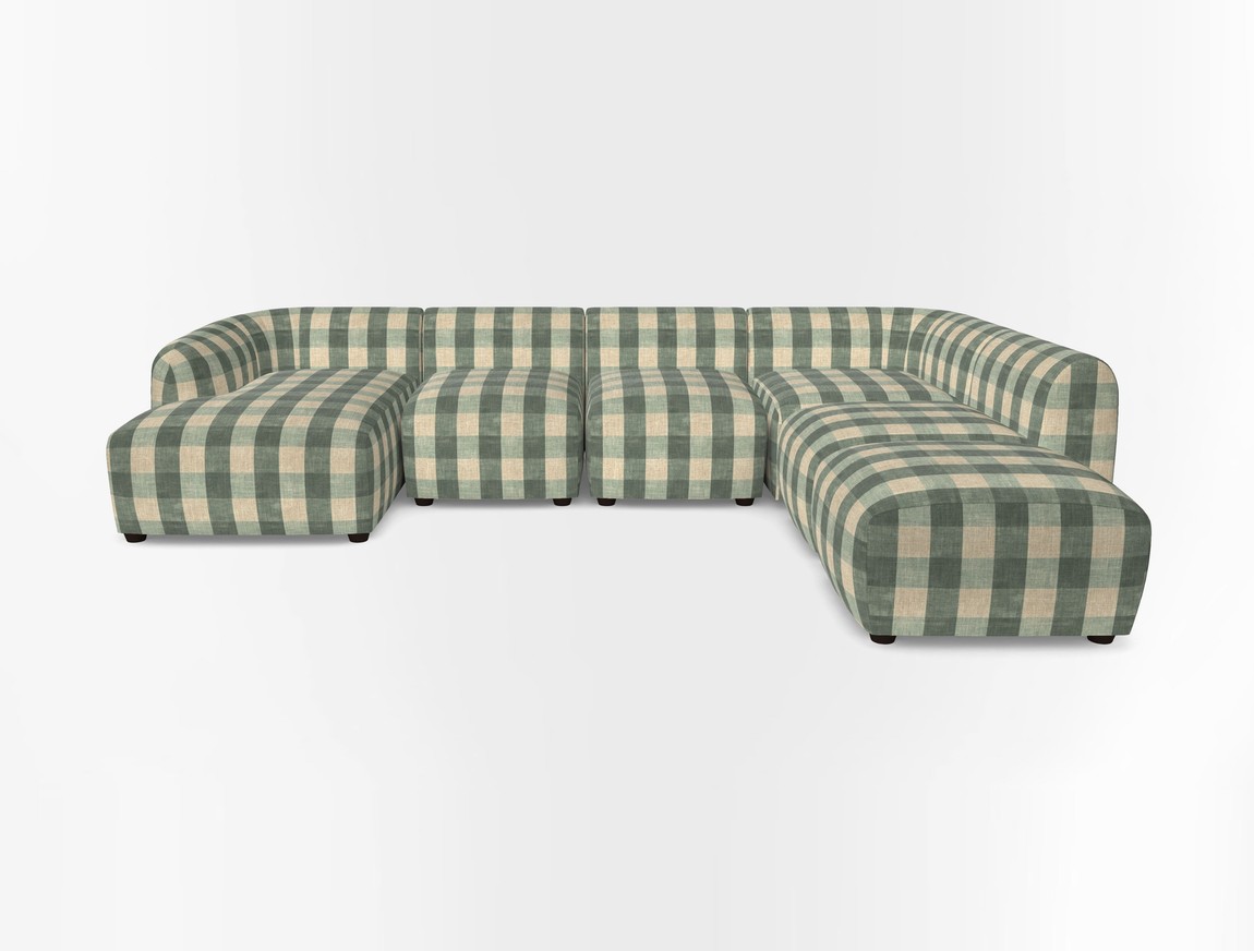 Large  chaise group with footstool LHF