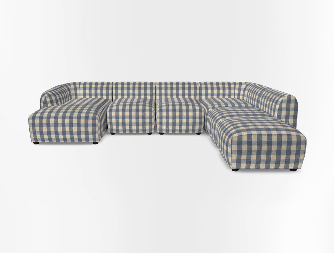 Large chaise group with footstool LHF