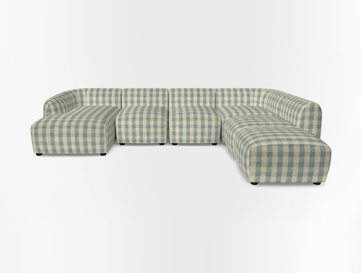 Large chaise group with footstool LHF