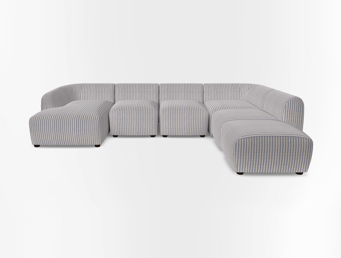 Large  chaise group with footstool LHF
