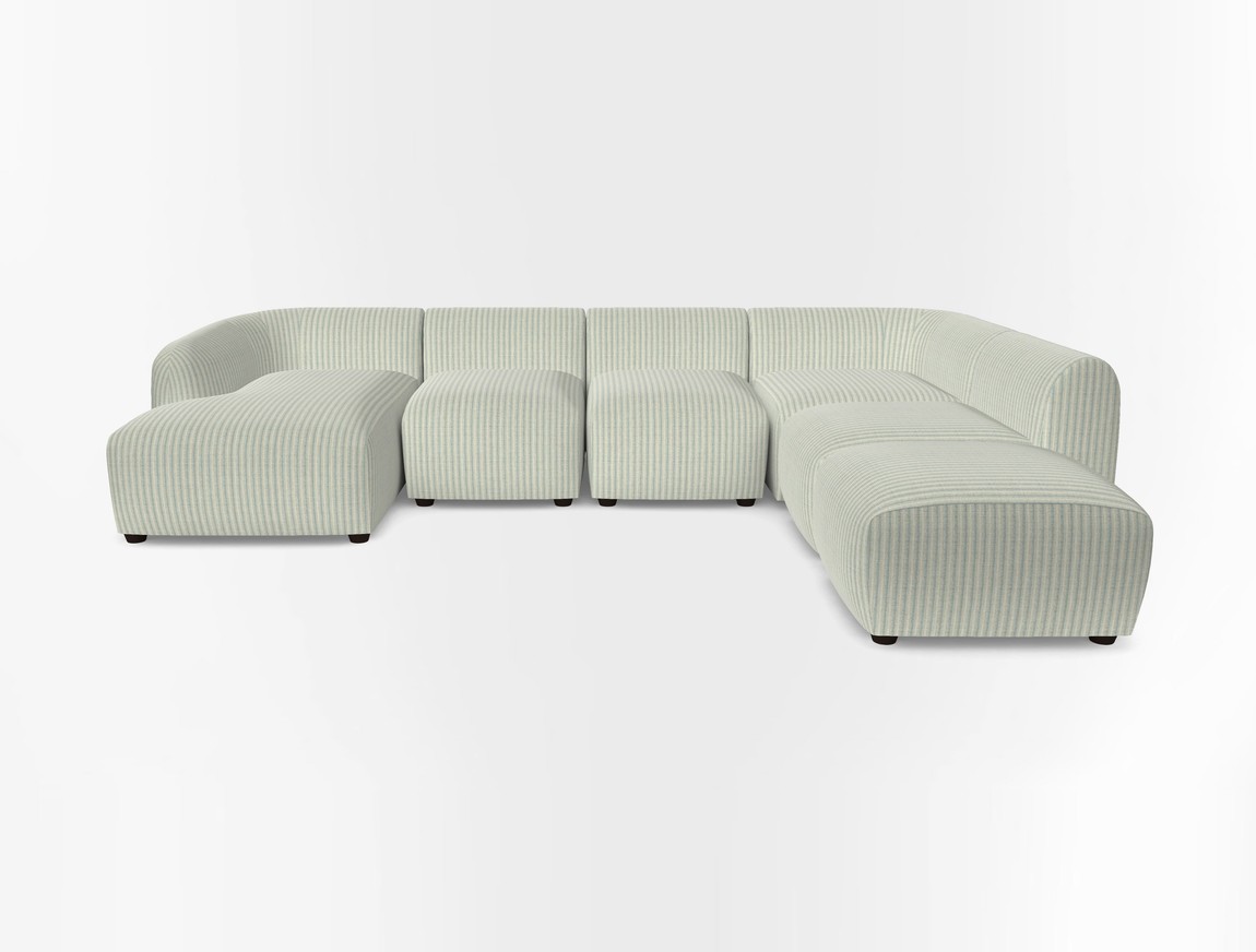 Large  chaise group with footstool LHF