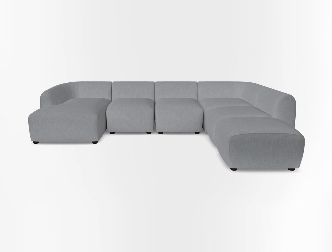 Large chaise group with footstool LHF