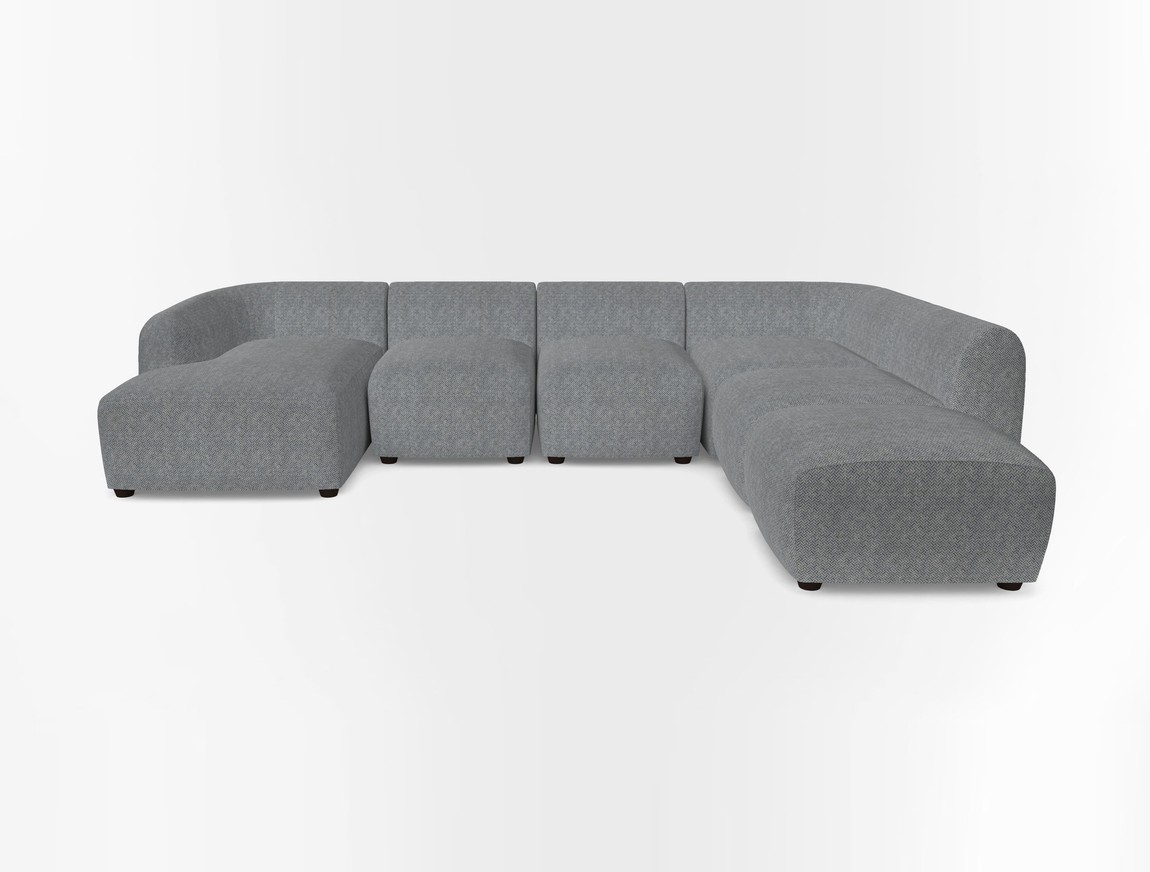 Large chaise group with footstool LHF