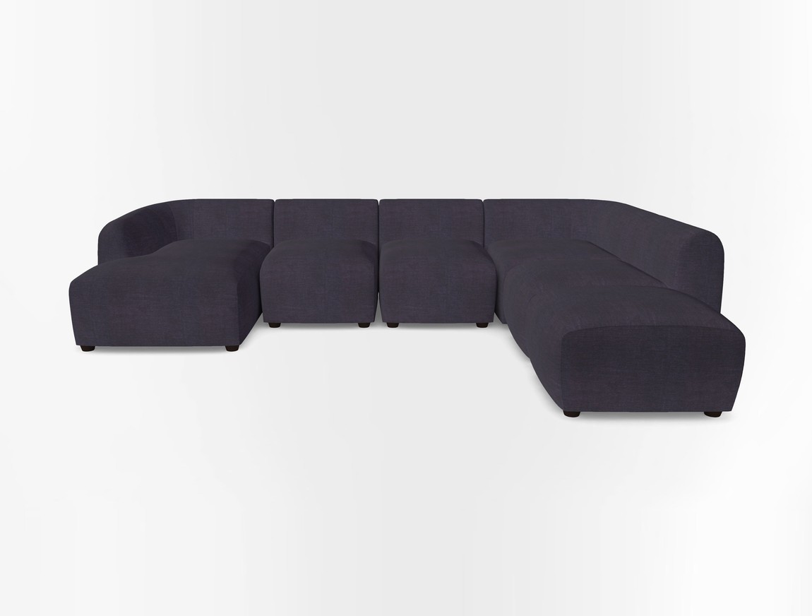 Large chaise group with footstool LHF