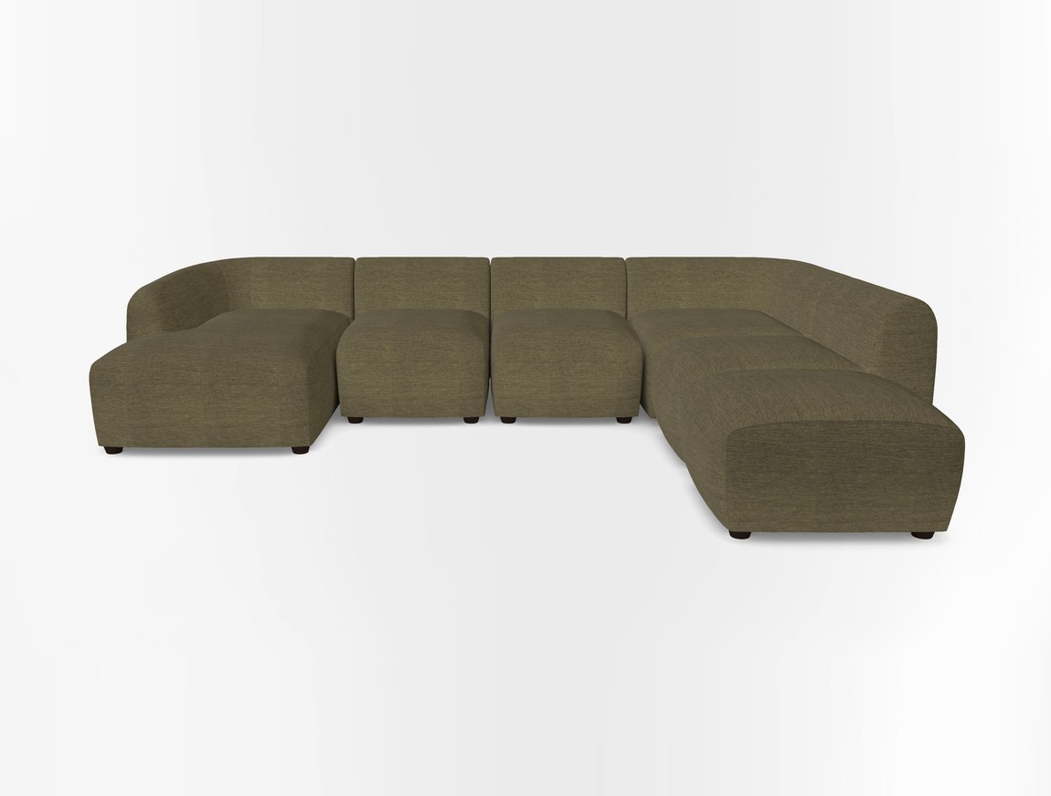 Large chaise group with footstool LHF