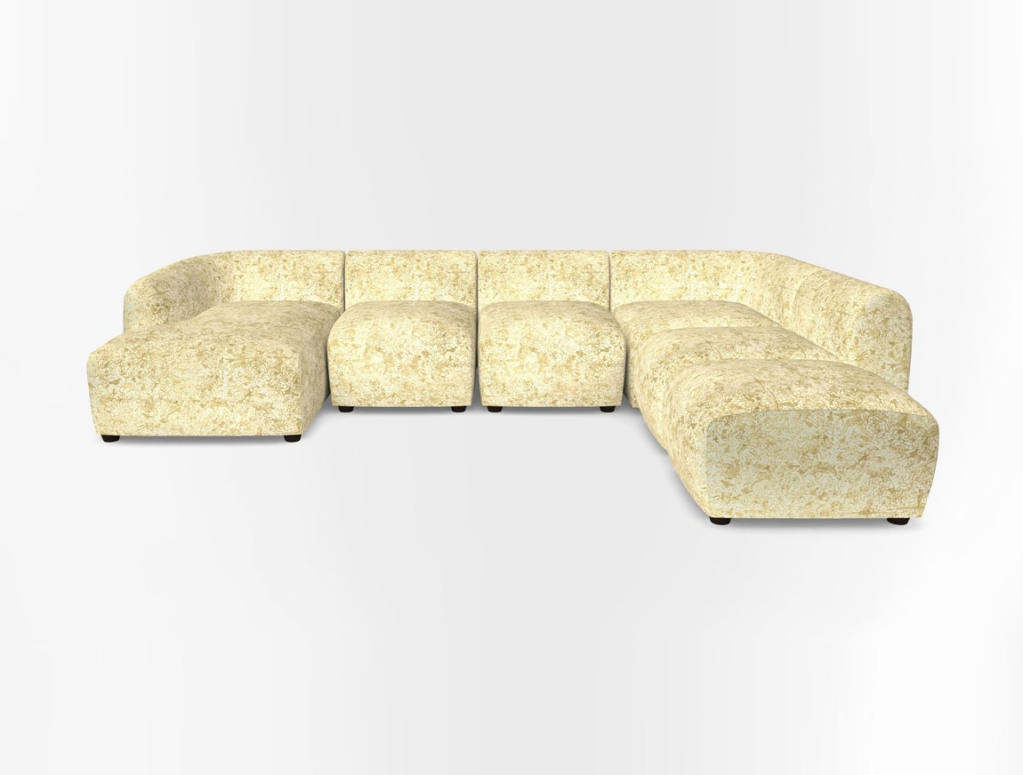 Large  chaise group with footstool LHF