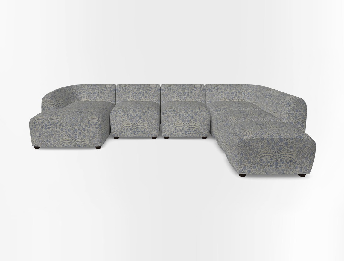 Large  chaise group with footstool LHF