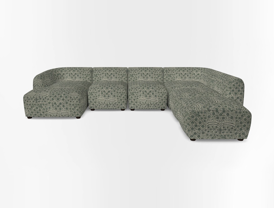 Large  chaise group with footstool LHF