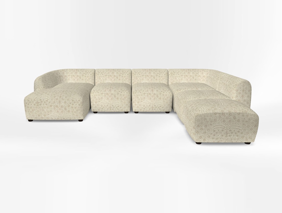 Large  chaise group with footstool LHF