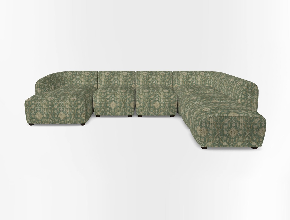 Large  chaise group with footstool LHF