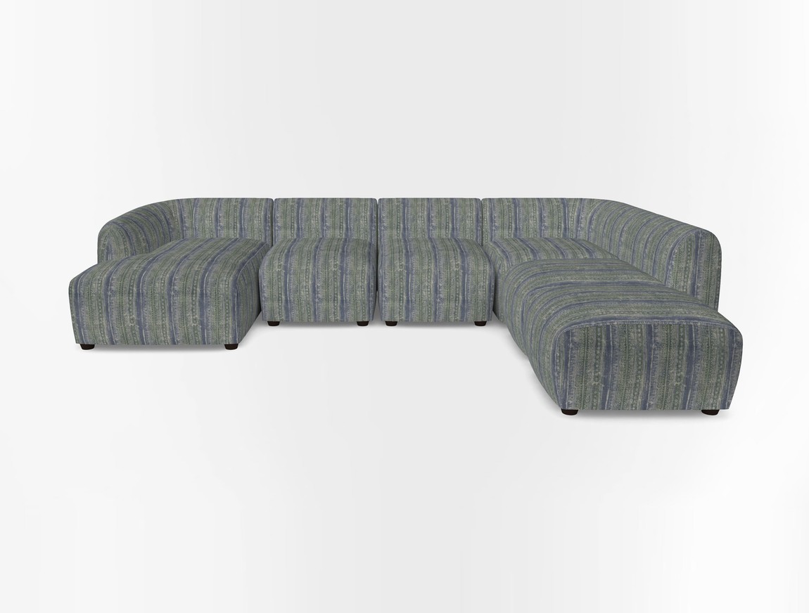 Large  chaise group with footstool LHF