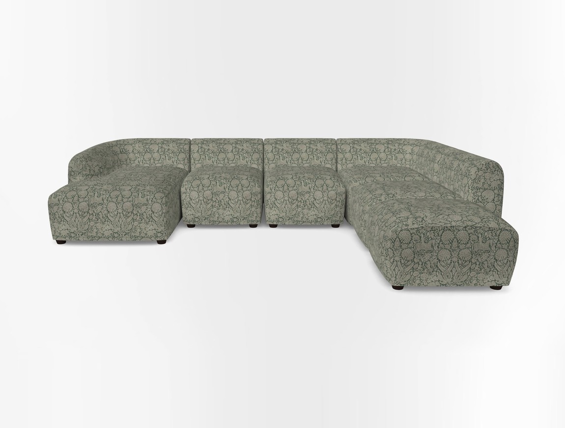 Large  chaise group with footstool LHF