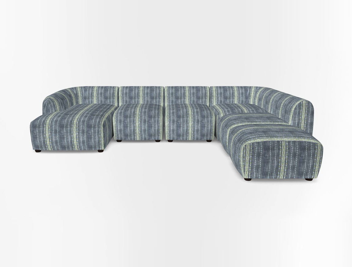 Large  chaise group with footstool LHF