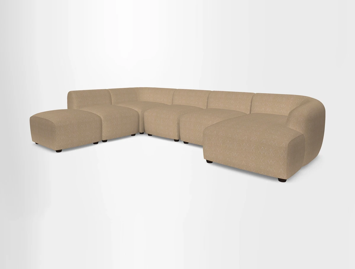 Form large modular corner group LHF in Two Tone Plain Biscuit