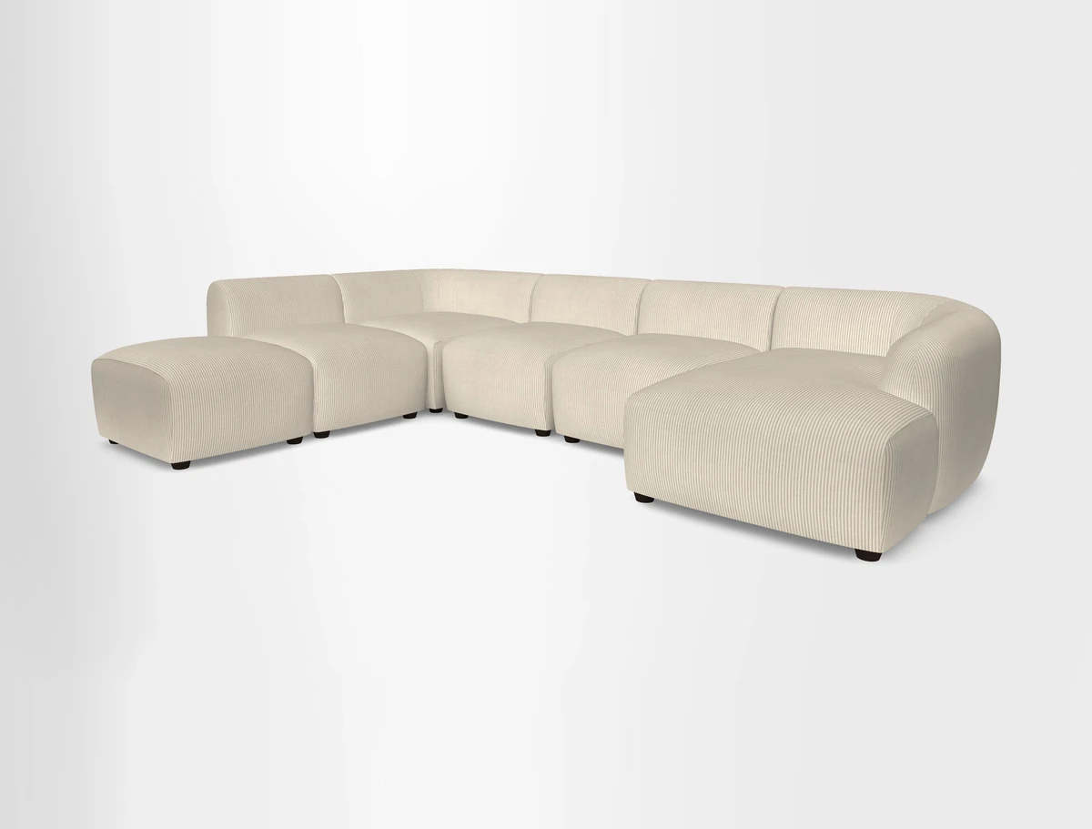 Form large modular corner group RHF in Two Tone Plain Biscuit
