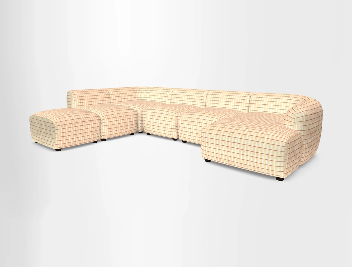 Form large modular corner group LHF in Two Tone Plain Biscuit