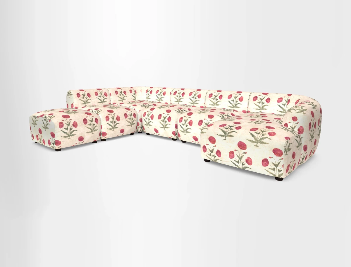 Form large modular corner group LHF in Two Tone Plain Biscuit