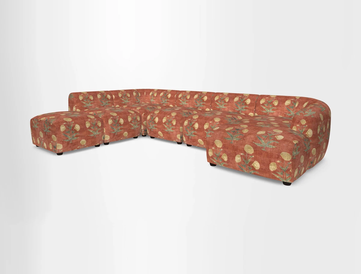 Form large modular corner group LHF in Two Tone Plain Biscuit