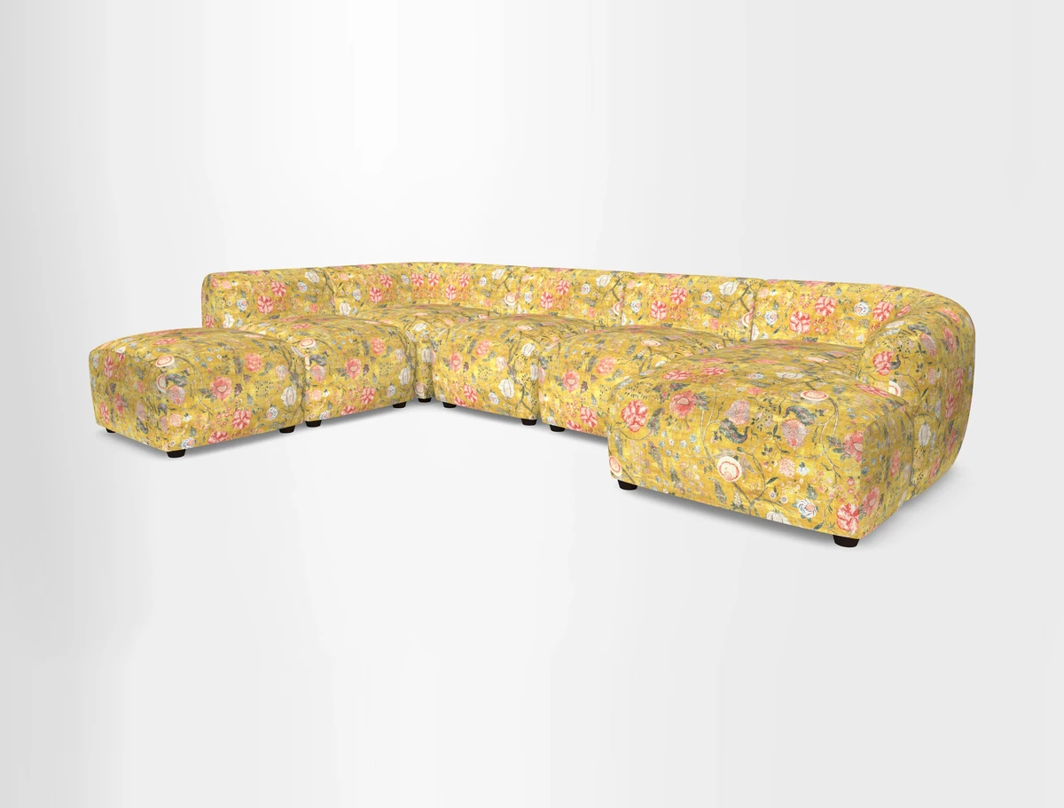 Form large modular corner group LHF in Two Tone Plain Biscuit