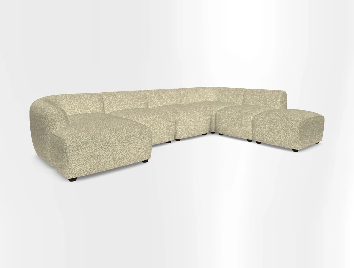 Form large modular corner group LHF in Two Tone Plain Biscuit