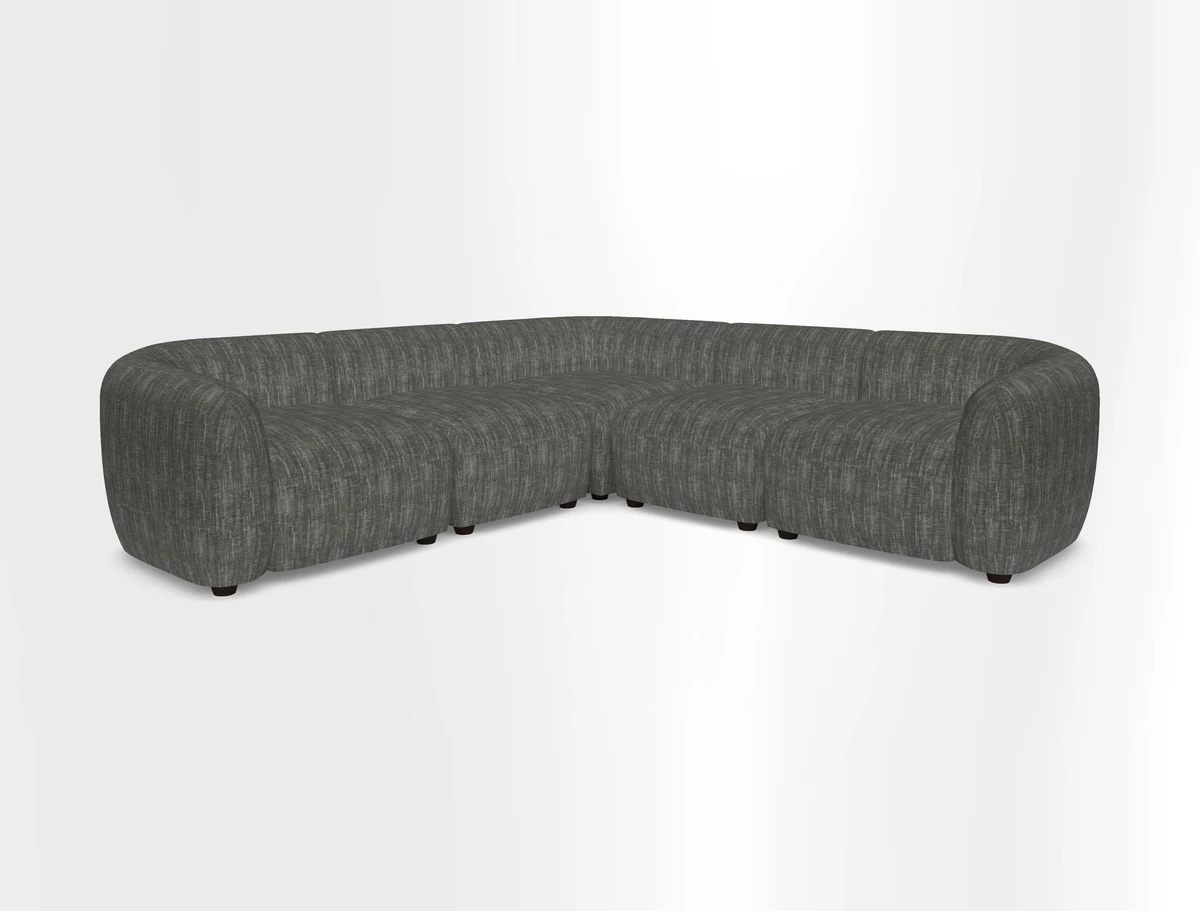 Form modular chaise sofa in Harpers Bazaar Spheres Artists Peony
