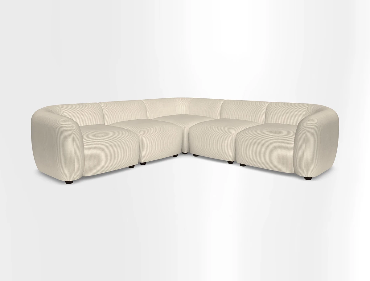 Form modular chaise sofa in Harpers Bazaar Spheres Artists Peony