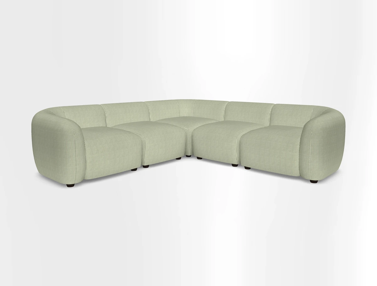 Form modular chaise sofa in Harpers Bazaar Spheres Artists Peony