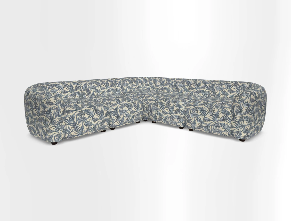 Form modular chaise sofa in Harpers Bazaar Spheres Artists Peony