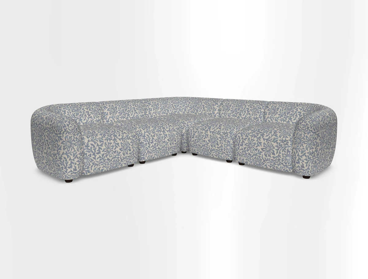 Form modular chaise sofa in Harpers Bazaar Spheres Artists Peony