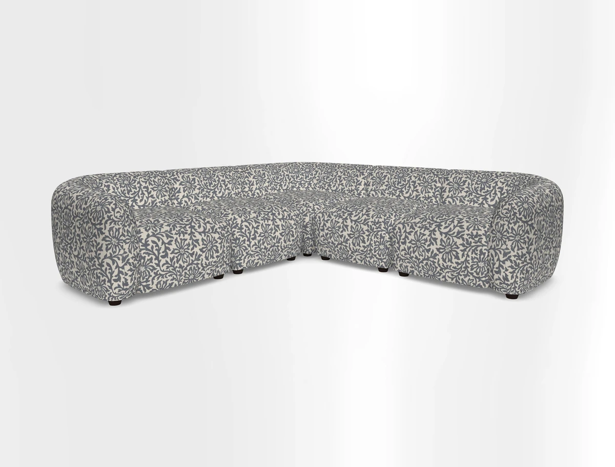 Form modular chaise sofa in Harpers Bazaar Spheres Artists Peony