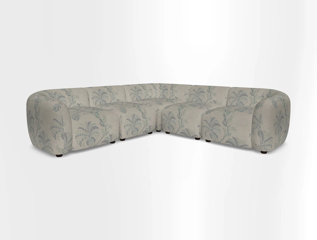 Form modular chaise sofa in Harpers Bazaar Spheres Artists Peony