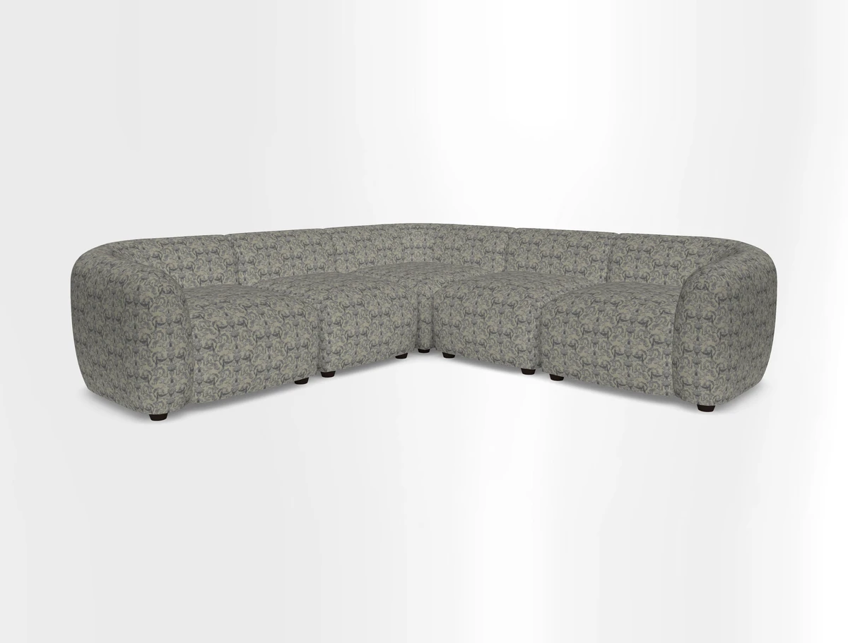 Form modular chaise sofa in Harpers Bazaar Spheres Artists Peony