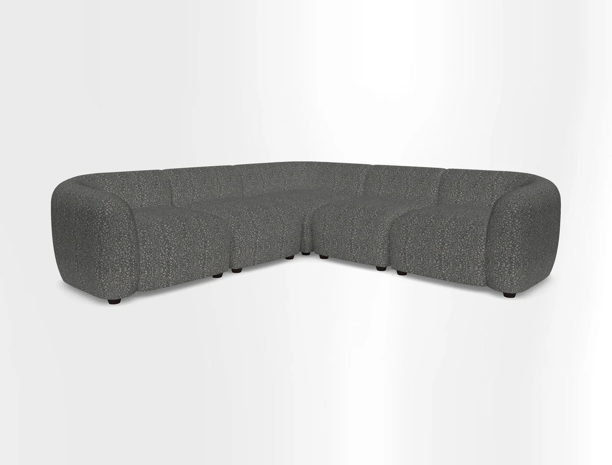Form modular chaise sofa in Harpers Bazaar Spheres Artists Peony
